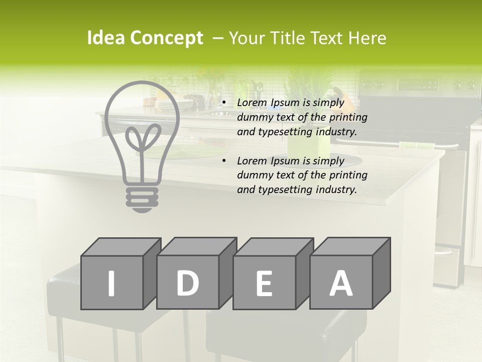 Residential Decoration Island PowerPoint Template