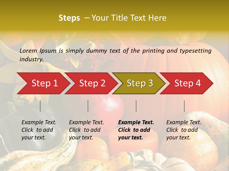 A Bunch Of Pumpkins And Squash On A Table PowerPoint Template