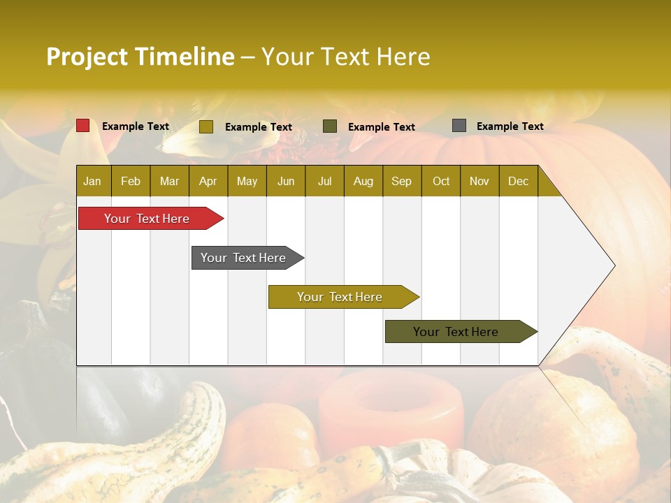 A Bunch Of Pumpkins And Squash On A Table PowerPoint Template