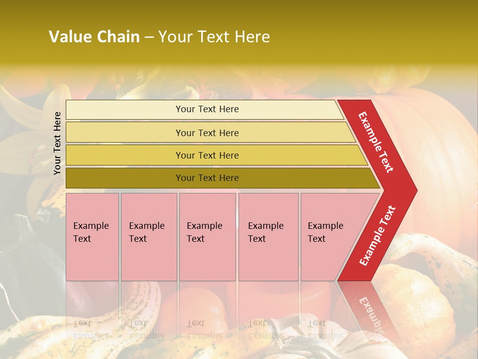 A Bunch Of Pumpkins And Squash On A Table PowerPoint Template