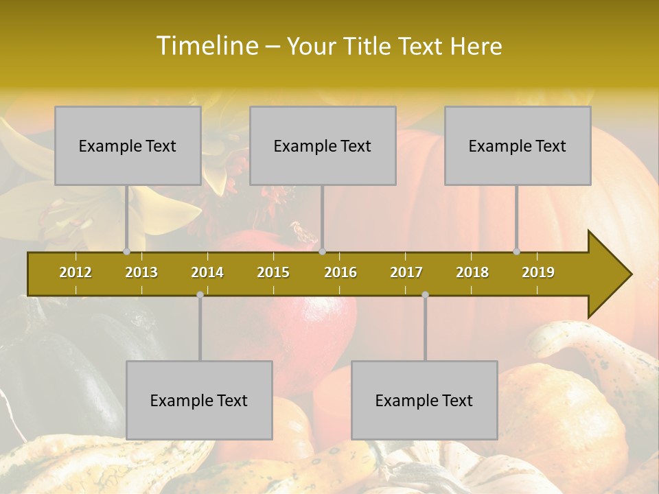 A Bunch Of Pumpkins And Squash On A Table PowerPoint Template