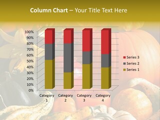 A Bunch Of Pumpkins And Squash On A Table PowerPoint Template