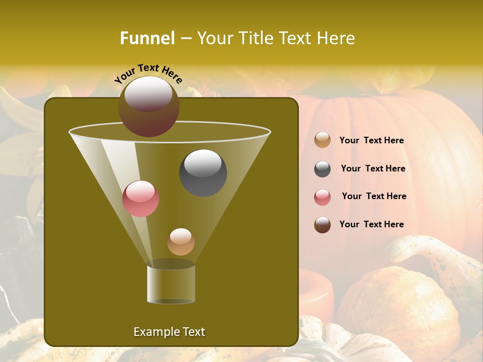 A Bunch Of Pumpkins And Squash On A Table PowerPoint Template