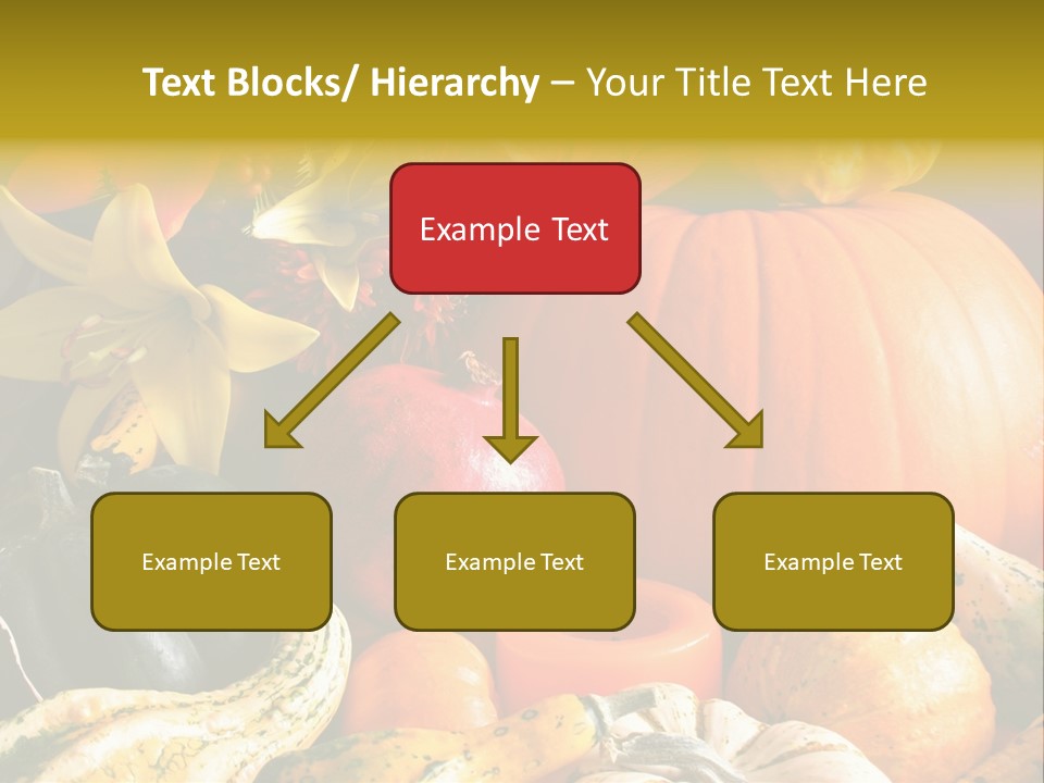 A Bunch Of Pumpkins And Squash On A Table PowerPoint Template