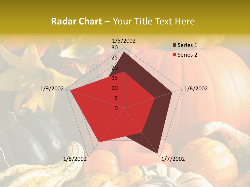 A Bunch Of Pumpkins And Squash On A Table PowerPoint Template
