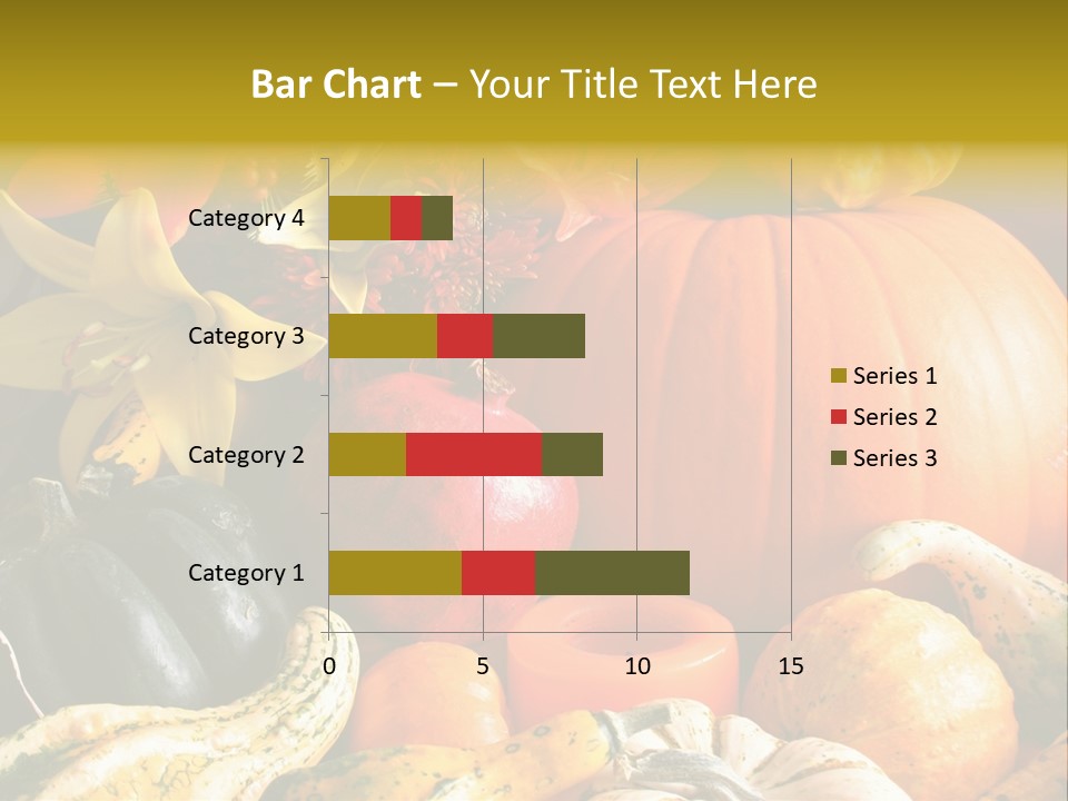 A Bunch Of Pumpkins And Squash On A Table PowerPoint Template