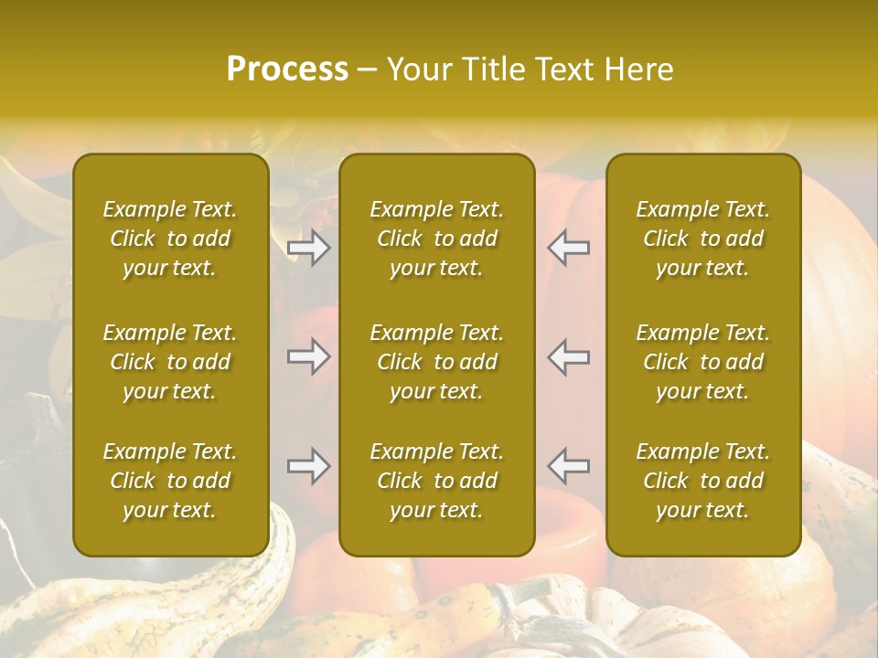 A Bunch Of Pumpkins And Squash On A Table PowerPoint Template