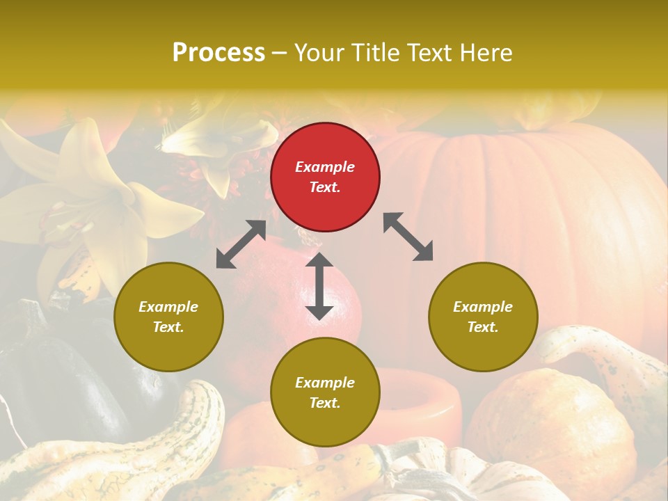A Bunch Of Pumpkins And Squash On A Table PowerPoint Template