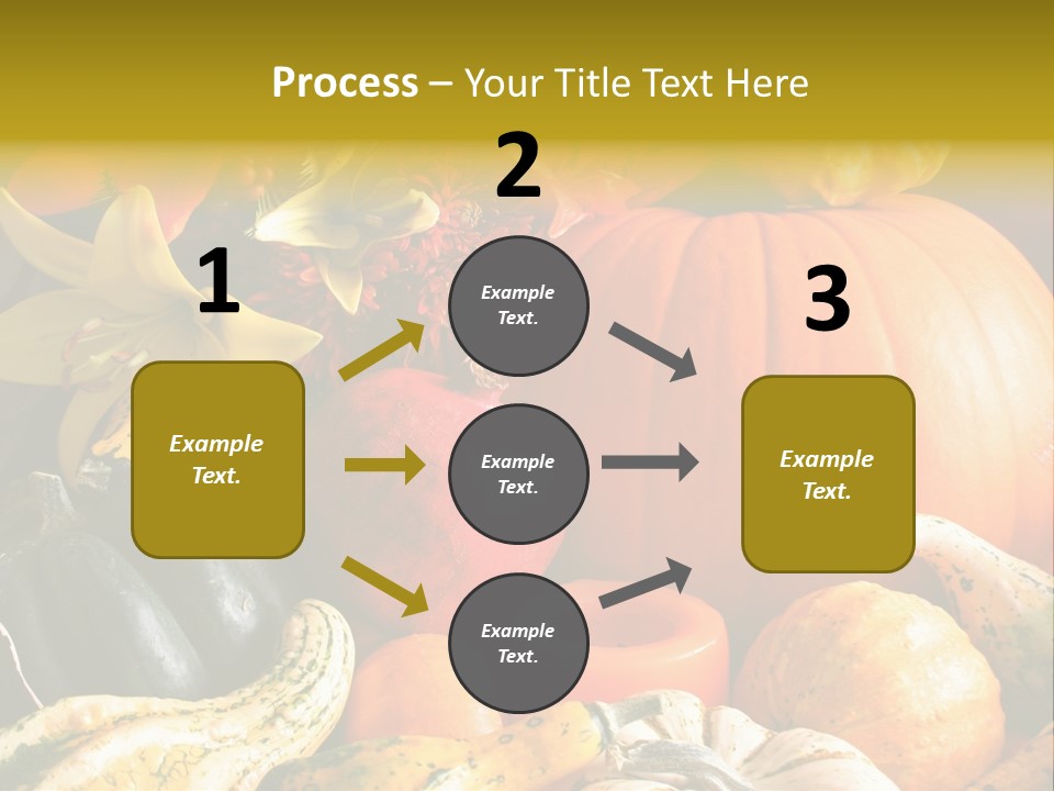 A Bunch Of Pumpkins And Squash On A Table PowerPoint Template