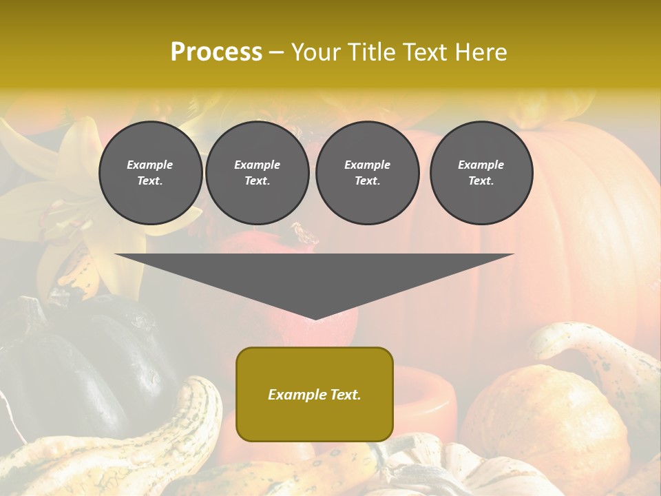 A Bunch Of Pumpkins And Squash On A Table PowerPoint Template