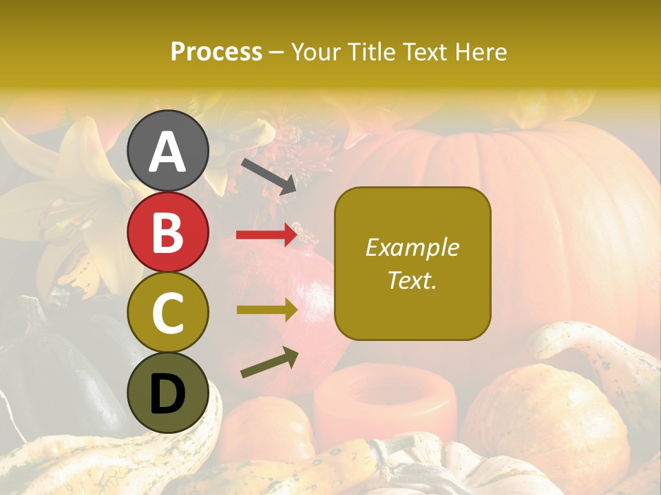 A Bunch Of Pumpkins And Squash On A Table PowerPoint Template