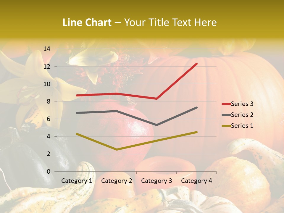 A Bunch Of Pumpkins And Squash On A Table PowerPoint Template