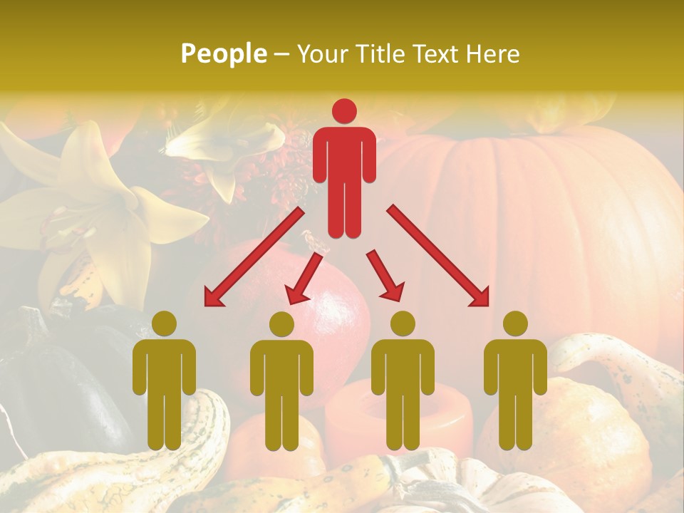 A Bunch Of Pumpkins And Squash On A Table PowerPoint Template