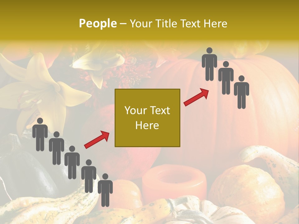 A Bunch Of Pumpkins And Squash On A Table PowerPoint Template