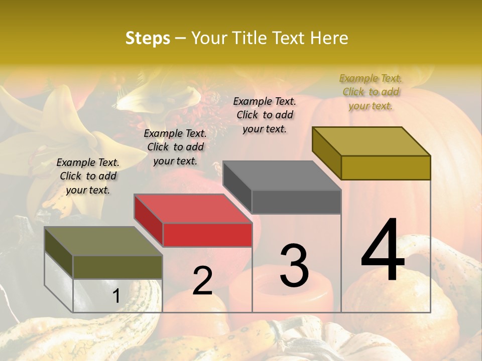 A Bunch Of Pumpkins And Squash On A Table PowerPoint Template