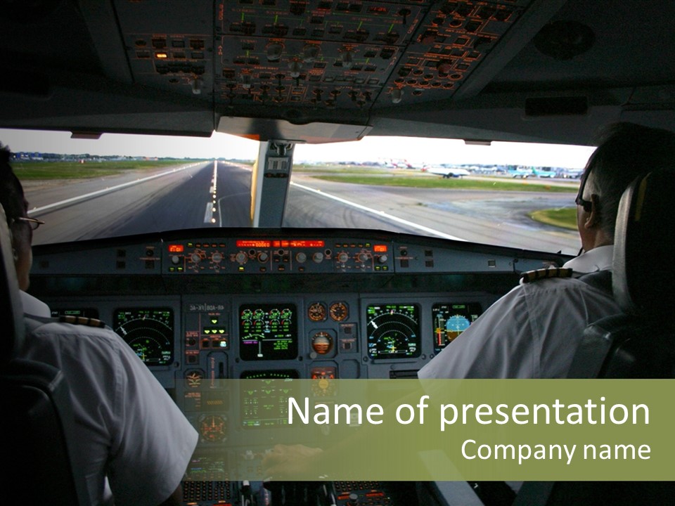 Airlines First Final Approach PowerPoint Template