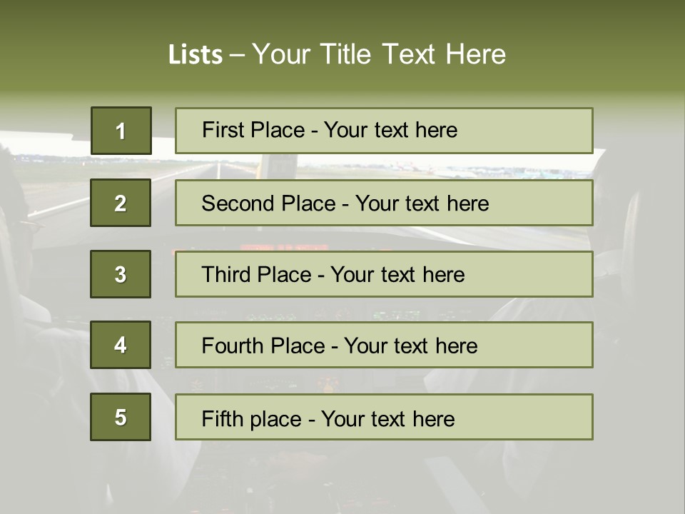 Airlines First Final Approach PowerPoint Template