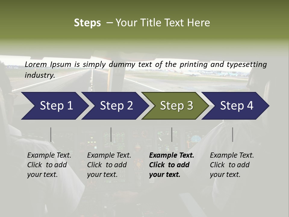 Airlines First Final Approach PowerPoint Template