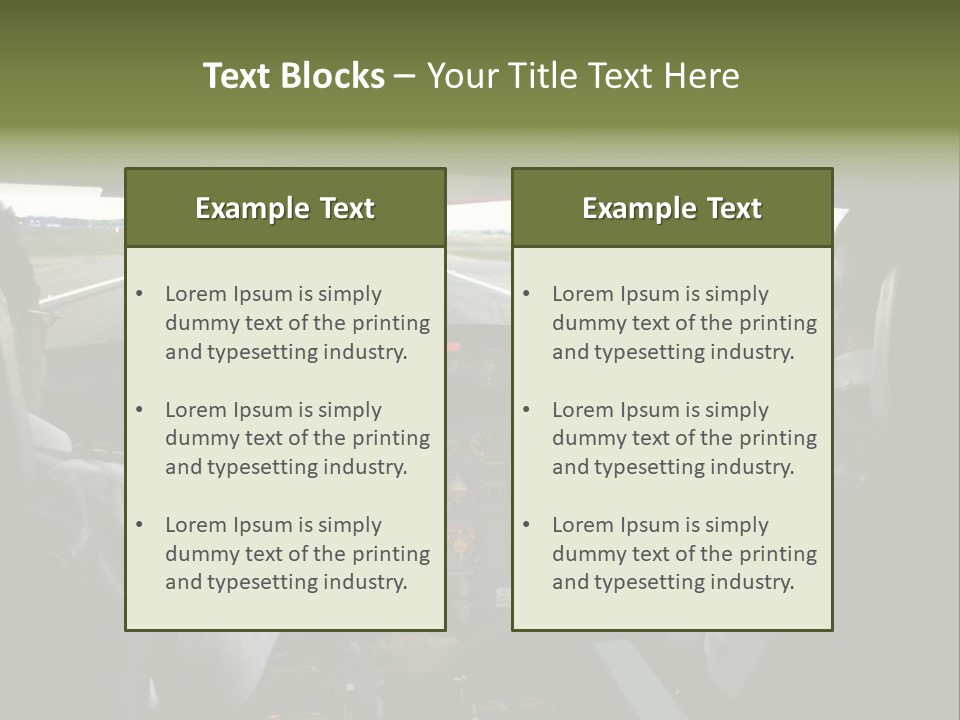Airlines First Final Approach PowerPoint Template