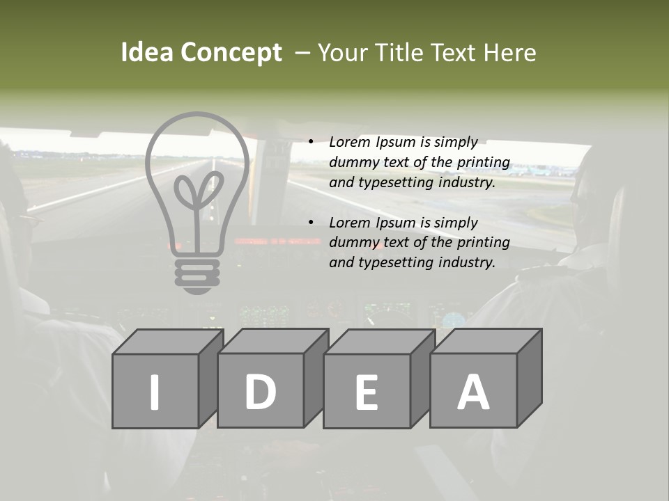 Airlines First Final Approach PowerPoint Template
