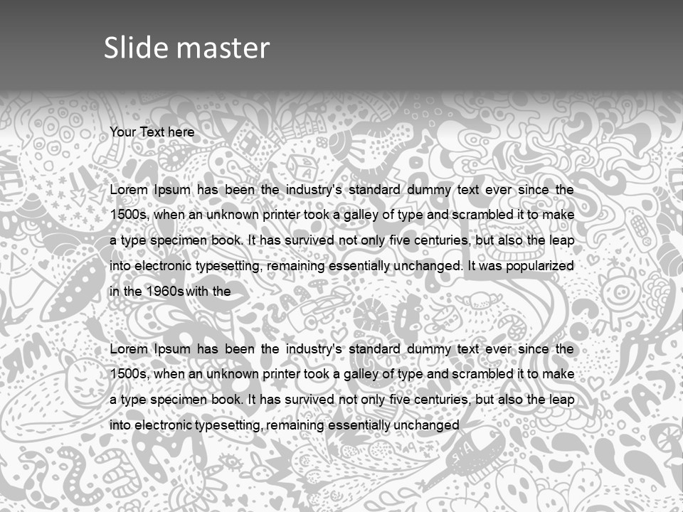 A Black And White Abstract Background With Lots Of Bubbles PowerPoint Template