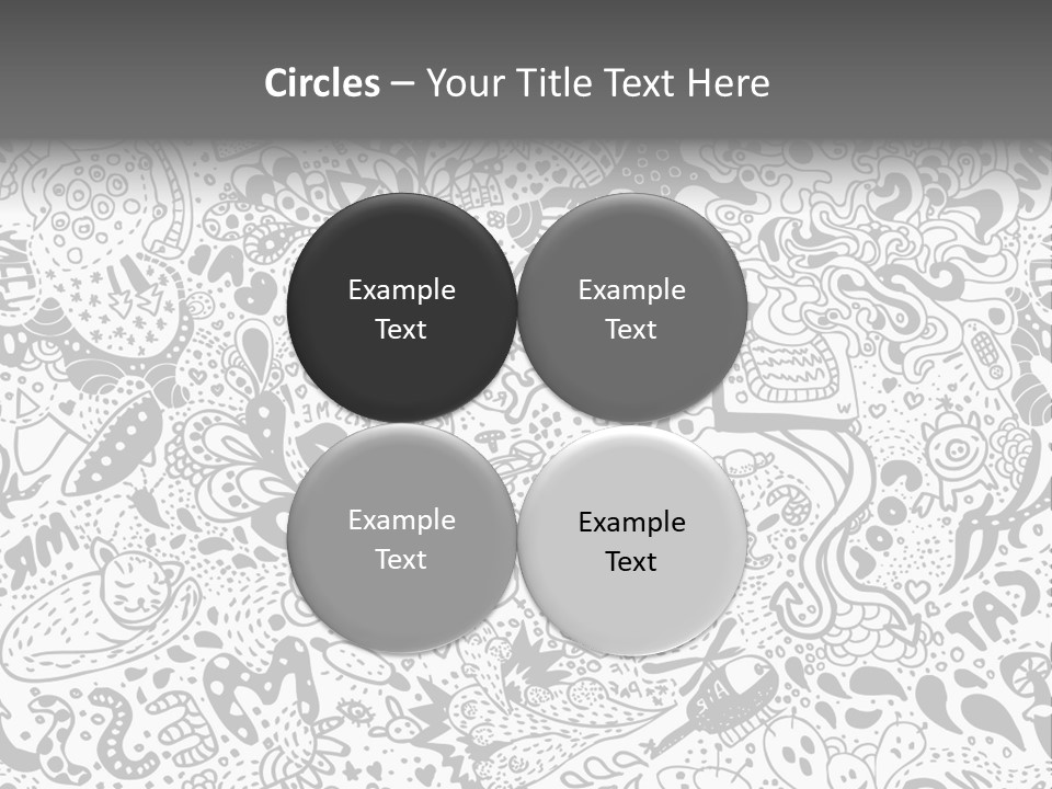 A Black And White Abstract Background With Lots Of Bubbles PowerPoint Template