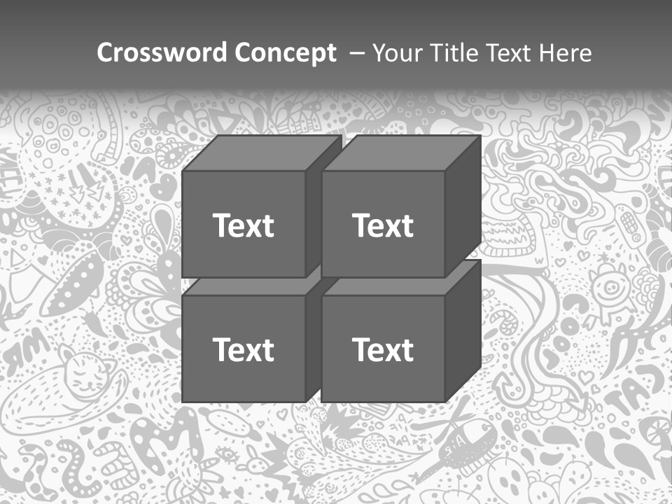 A Black And White Abstract Background With Lots Of Bubbles PowerPoint Template