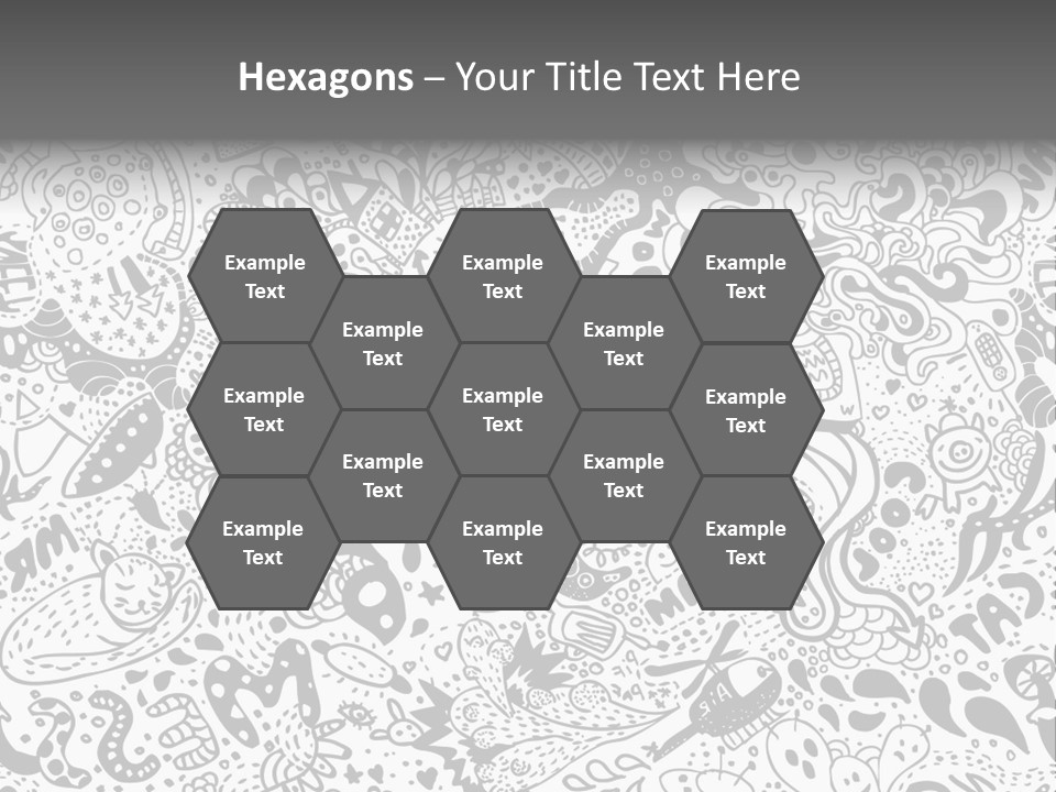 A Black And White Abstract Background With Lots Of Bubbles PowerPoint Template