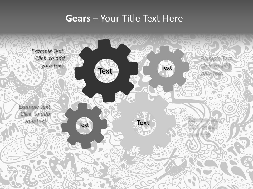 A Black And White Abstract Background With Lots Of Bubbles PowerPoint Template