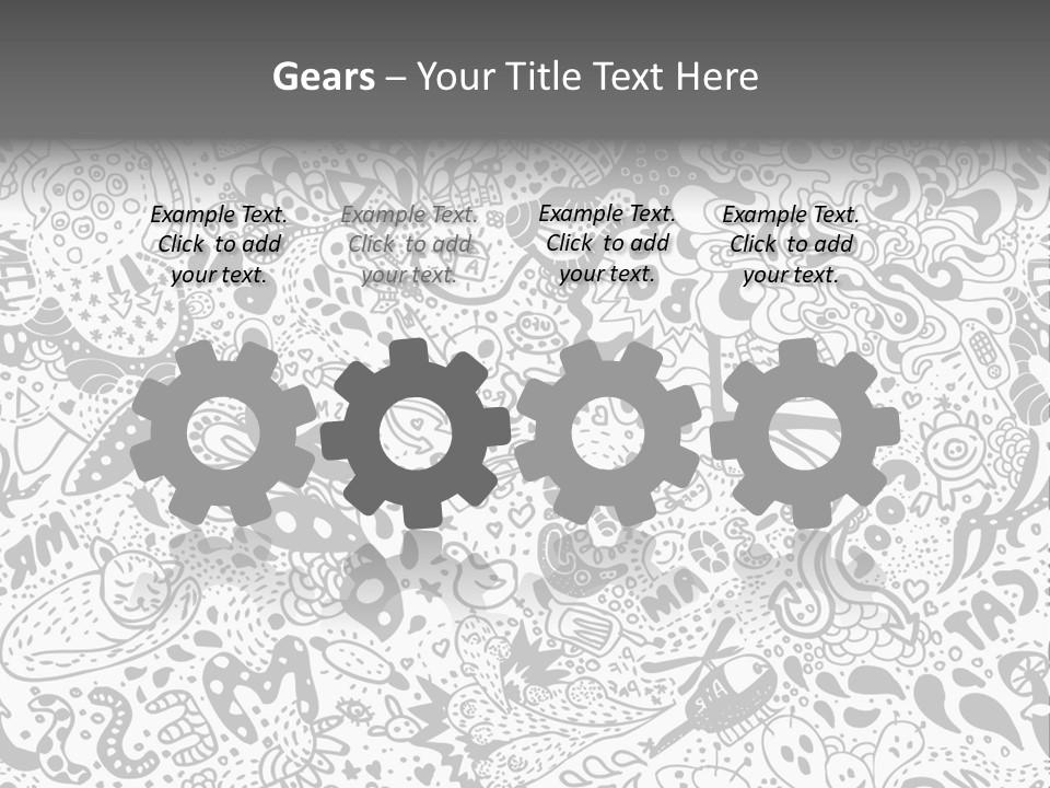 A Black And White Abstract Background With Lots Of Bubbles PowerPoint Template