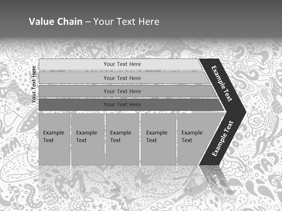 A Black And White Abstract Background With Lots Of Bubbles PowerPoint Template