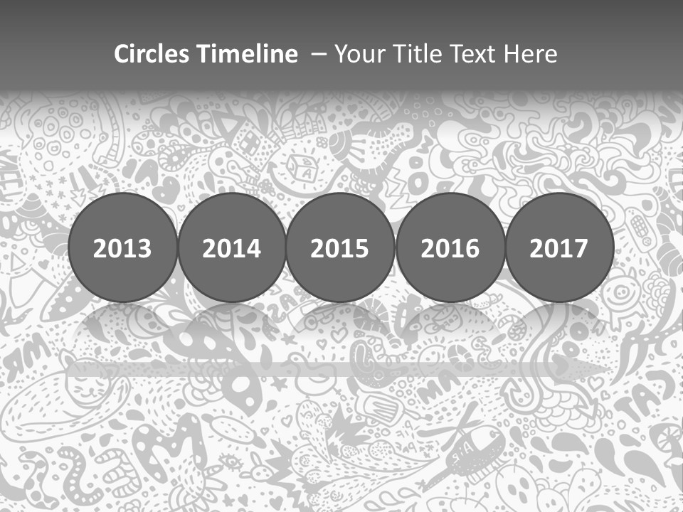 A Black And White Abstract Background With Lots Of Bubbles PowerPoint Template