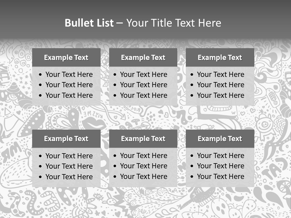 A Black And White Abstract Background With Lots Of Bubbles PowerPoint Template