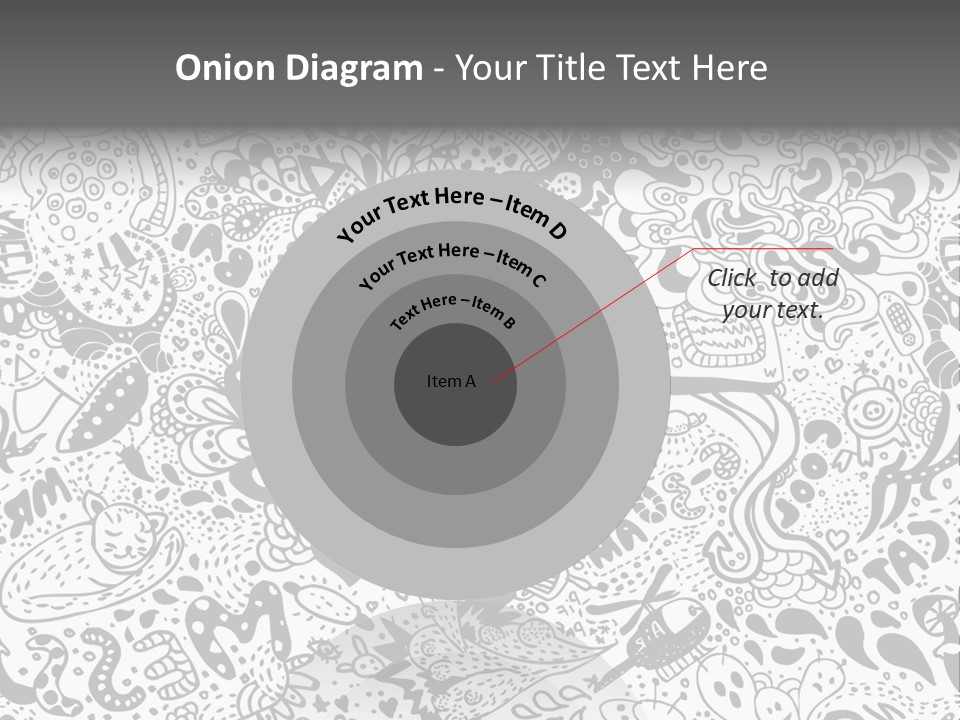 A Black And White Abstract Background With Lots Of Bubbles PowerPoint Template