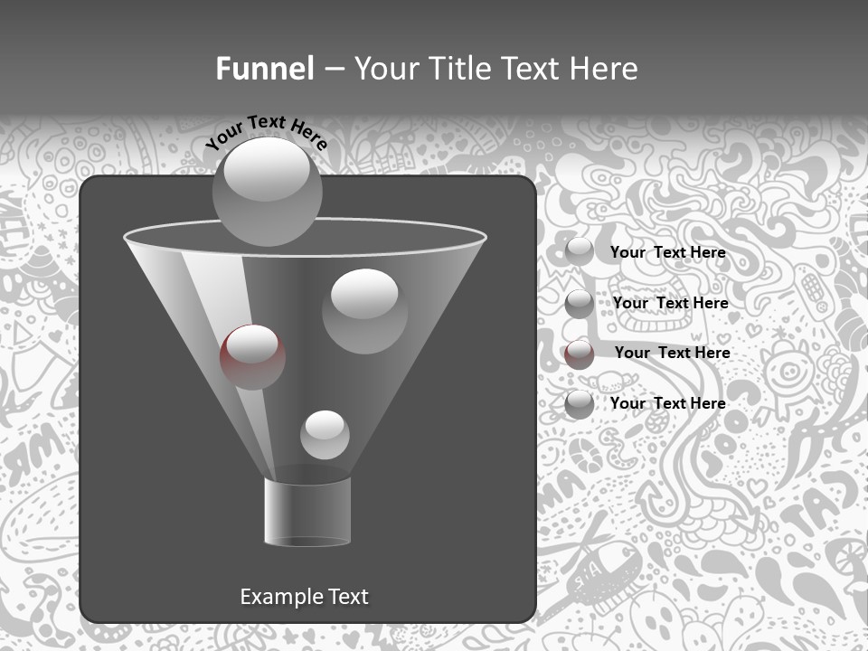 A Black And White Abstract Background With Lots Of Bubbles PowerPoint Template