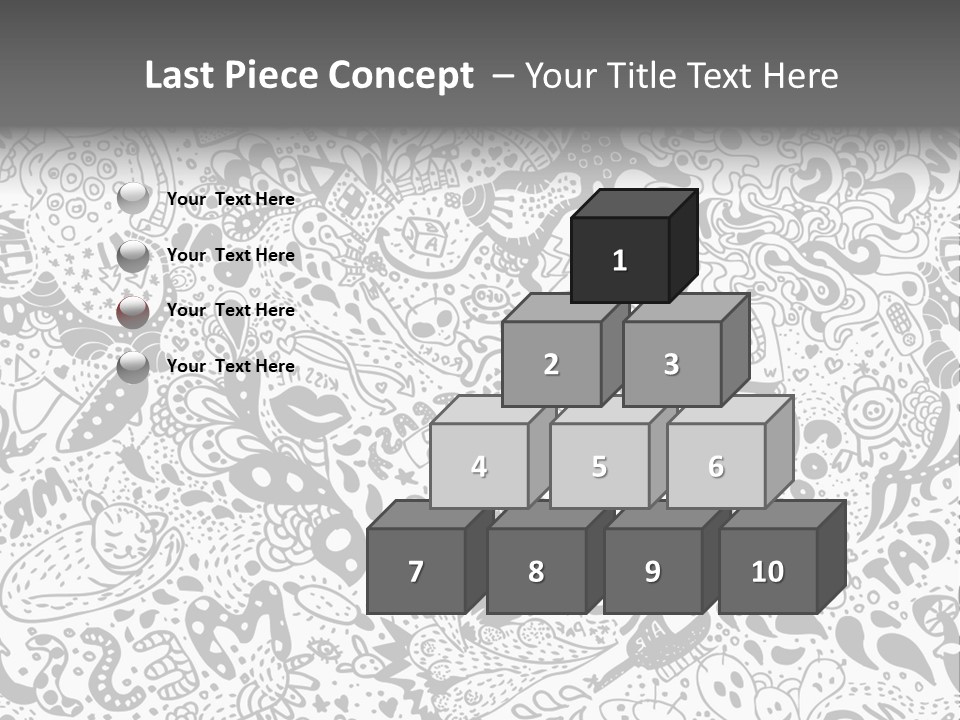 A Black And White Abstract Background With Lots Of Bubbles PowerPoint Template