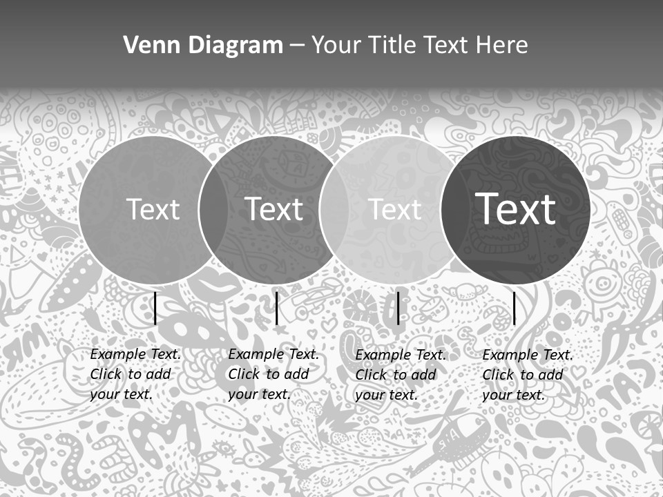 A Black And White Abstract Background With Lots Of Bubbles PowerPoint Template