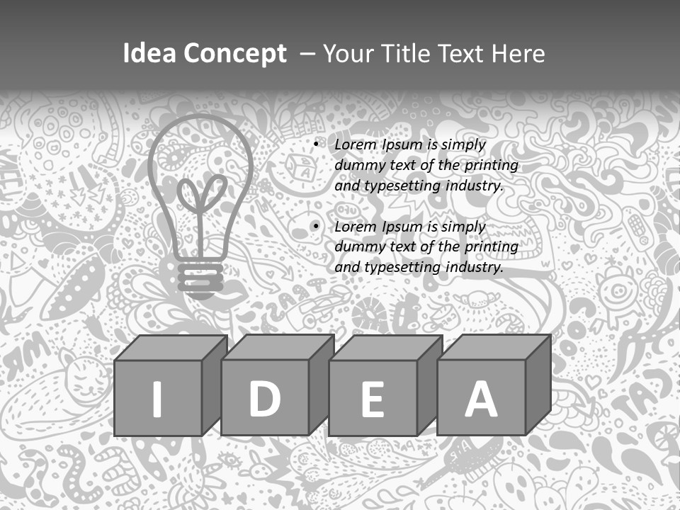 A Black And White Abstract Background With Lots Of Bubbles PowerPoint Template