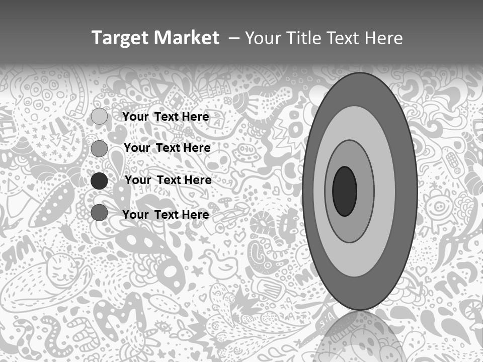A Black And White Abstract Background With Lots Of Bubbles PowerPoint Template