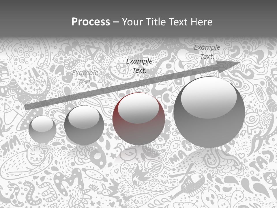 A Black And White Abstract Background With Lots Of Bubbles PowerPoint Template