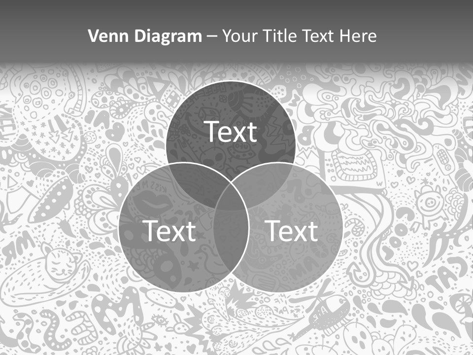 A Black And White Abstract Background With Lots Of Bubbles PowerPoint Template