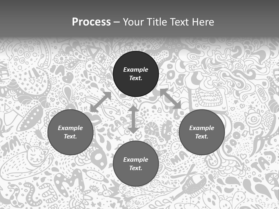A Black And White Abstract Background With Lots Of Bubbles PowerPoint Template