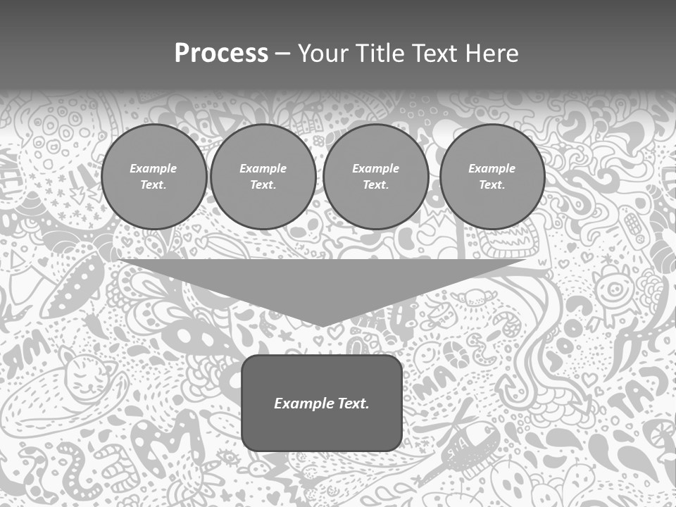 A Black And White Abstract Background With Lots Of Bubbles PowerPoint Template