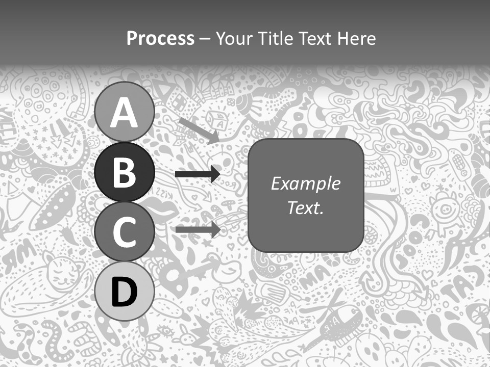 A Black And White Abstract Background With Lots Of Bubbles PowerPoint Template