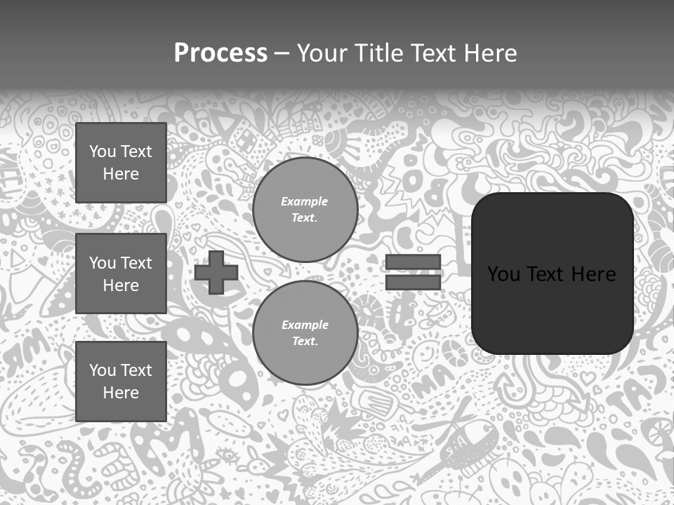 A Black And White Abstract Background With Lots Of Bubbles PowerPoint Template