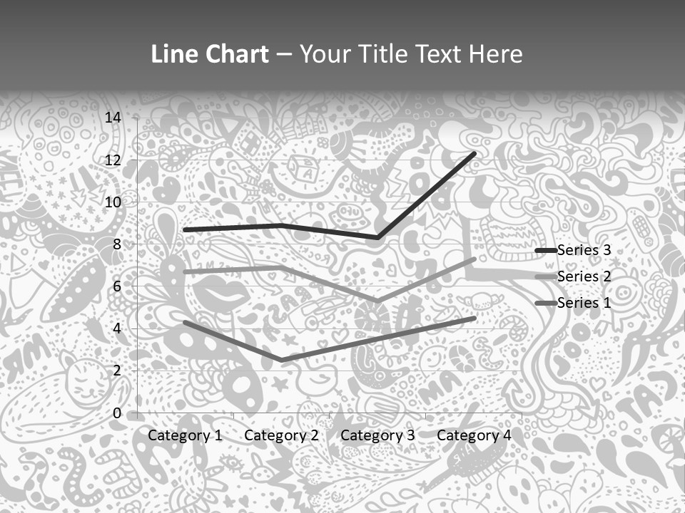 A Black And White Abstract Background With Lots Of Bubbles PowerPoint Template