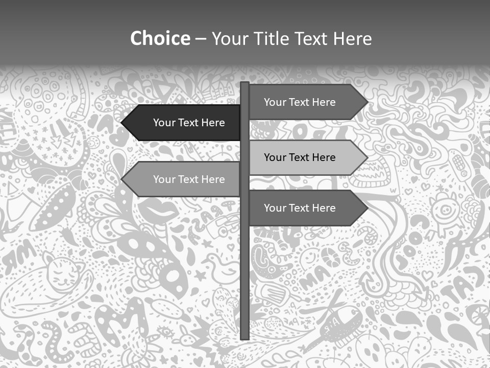 A Black And White Abstract Background With Lots Of Bubbles PowerPoint Template