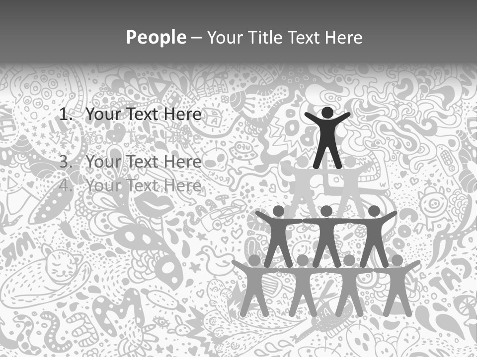 A Black And White Abstract Background With Lots Of Bubbles PowerPoint Template