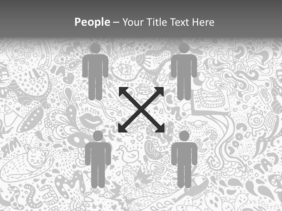 A Black And White Abstract Background With Lots Of Bubbles PowerPoint Template