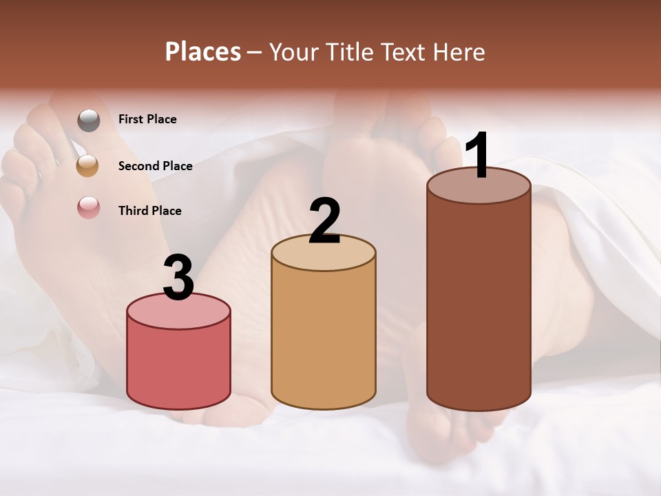 A Person Laying In Bed With Their Feet Up PowerPoint Template